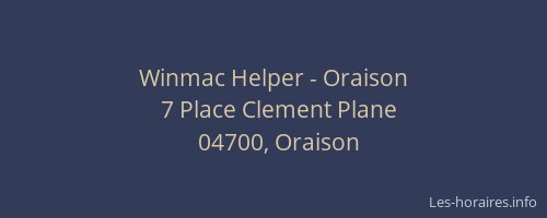 Winmac Helper - Oraison