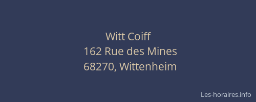 Witt Coiff