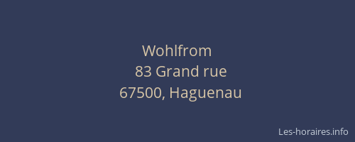 Wohlfrom