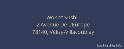 Wok et Sushi