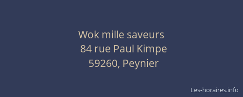 Wok mille saveurs