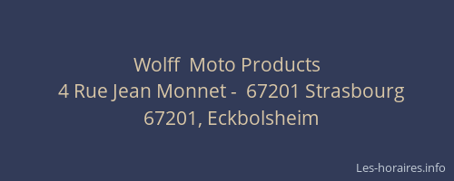 Wolff  Moto Products