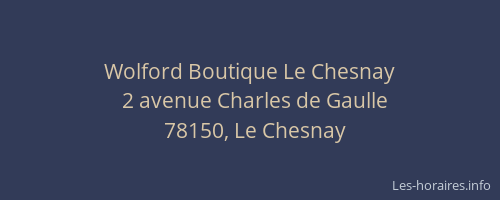 Wolford Boutique Le Chesnay