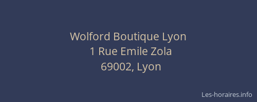 Wolford Boutique Lyon