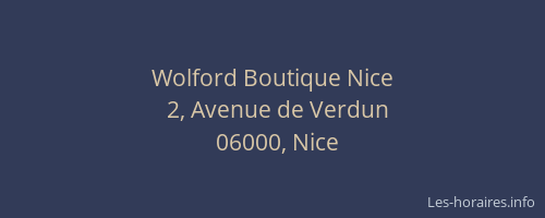Wolford Boutique Nice