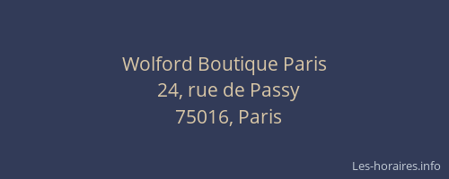 Wolford Boutique Paris