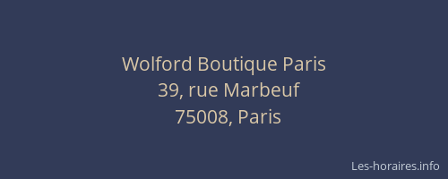 Wolford Boutique Paris