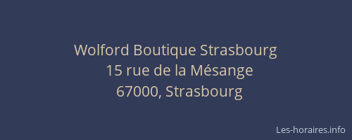 Wolford Boutique Strasbourg