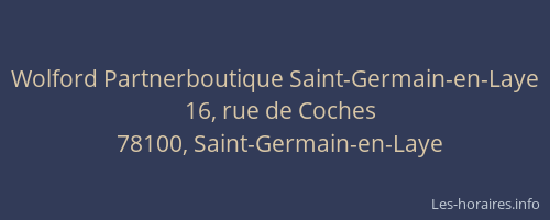 Wolford Partnerboutique Saint-Germain-en-Laye