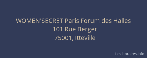 WOMEN'SECRET Paris Forum des Halles