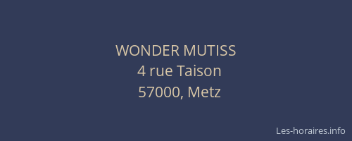WONDER MUTISS