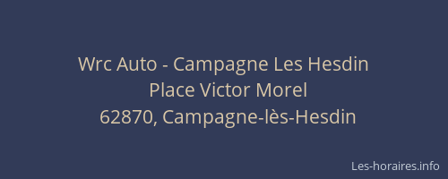 Wrc Auto - Campagne Les Hesdin