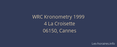 WRC Kronometry 1999