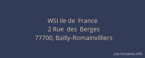 WSI Ile de  France