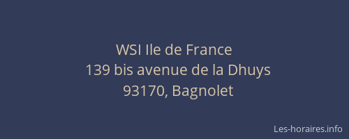 WSI Ile de France