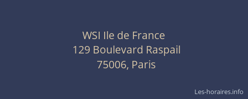 WSI Ile de France