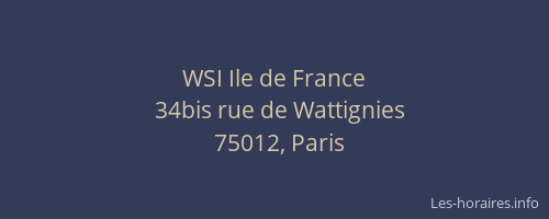WSI Ile de France