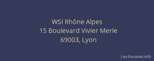 WSI Rhône Alpes