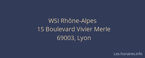 WSI Rhône-Alpes