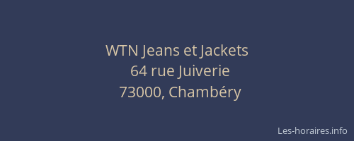 WTN Jeans et Jackets