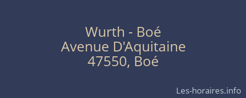Wurth - Boé