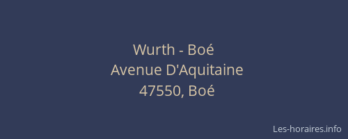 Wurth - Boé