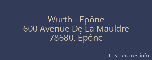 Wurth - Epône