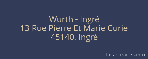 Wurth - Ingré