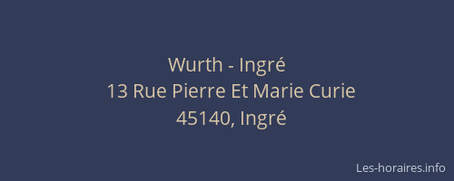 Wurth - Ingr&eacute;