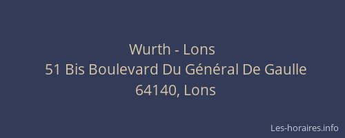Wurth - Lons