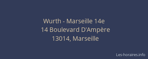 Wurth - Marseille 14e