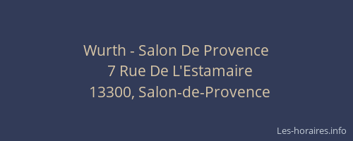 Wurth - Salon De Provence
