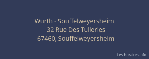 Wurth - Souffelweyersheim