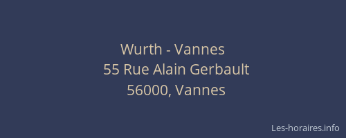 Wurth - Vannes