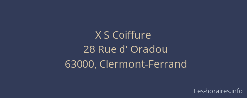 X S Coiffure