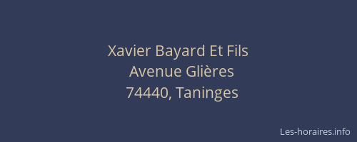Xavier Bayard Et Fils