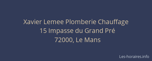 Xavier Lemee Plomberie Chauffage