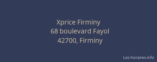 Xprice Firminy