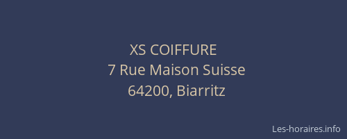 XS COIFFURE
