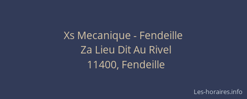 Xs Mecanique - Fendeille