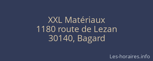 XXL Matériaux