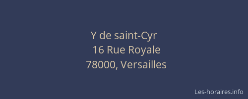 Y de saint-Cyr