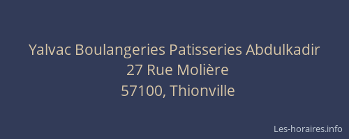 Yalvac Boulangeries Patisseries Abdulkadir