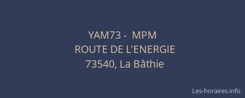 YAM73 -  MPM