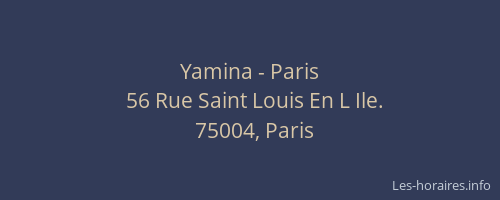 Yamina - Paris