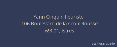 Yann Cinquin fleuriste