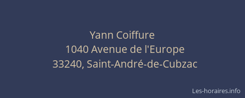 Yann Coiffure