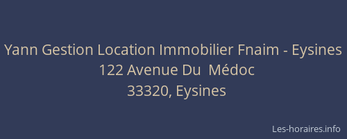 Yann Gestion Location Immobilier Fnaim - Eysines
