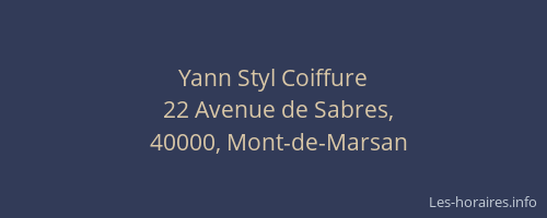 Yann Styl Coiffure