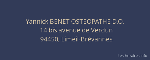 Yannick BENET OSTEOPATHE D.O.